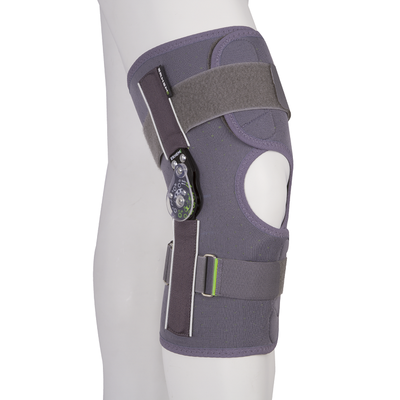 Krótka orteza - stabilizator kolana z ZEGAREM - regulacja kąta zgięcia (ERH-35/K-PO-1r)