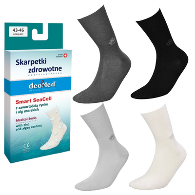 Hypoalergiczne skarpetki medyczne - antybakteryjne i przeciwgrzybiczne (Smart SeaCell)