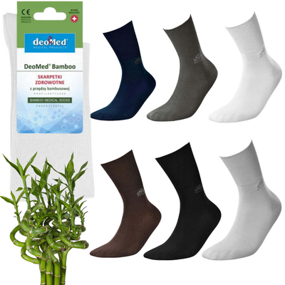 Bambusowe skarpetki BEZUCISKOWE - HYPOALERGICZNE DeoMed (bamboo)