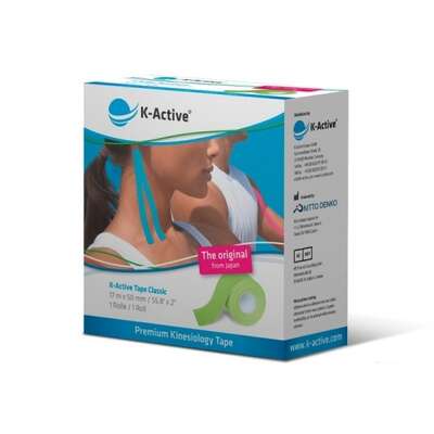 K-Active Kinesiology Tape 17m ZIELONY (JAPONIA - NITTO DENKO)