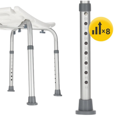 Taboret prysznicowy - stołeczek do wanny - odporny na wilgoć, wygodne uchwyty boczne - 4Fizjo