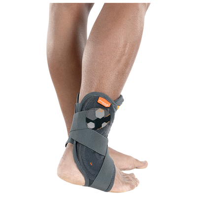 Orteza stawu skokowego ze stalkami i 8-punktowym systemem elastycznych taśm - przewiewna tkanina siateczkowa, niski profil - Orthoservice (Malleorapid)