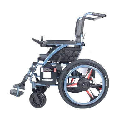 Elektryczny wózek inwalidzki przystosowany do jazdy na różnorodnych powierzchniach - regulacja prędkości, wielofunkcyjny joystick z wyświetlaczem LCD (DY01109)