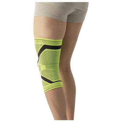 Elastyczna orteza kolana z silikonowym pierścieniem na rzepkę - anatomiczne wyprofilowanie, dzianina ze strefami ukierunkowanego ucisku - Orthoservice (Genulastik plus)