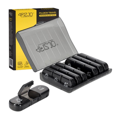 Organizer na leki z podziałem na 3 pory dnia - tygodniowa kasetka na medykamenty - 4Fizjo (Travel)