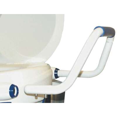 Nakładka toaletowa podwyższająca z klapą + uchwyty ułatwiające wstawanie (clipper V)