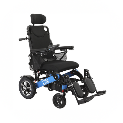 Wózek elektryczny ze stabilizacją głowy i tułowia- podwyższony zagłówek, regulacja podnóżków (Vitea Care BC-EA8000MR)