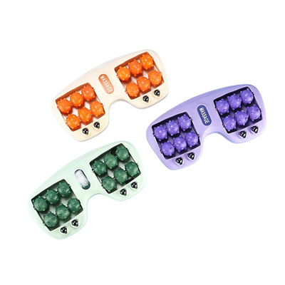 Masażer do stóp - plastikowe rolki masujące z metalowymi kulkami - rozluźnienie stóp, ćwiczenia na płaskostopie (24578)