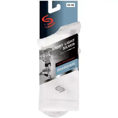 Skarpetki sportowe ze srebrem- niwelowanie potliwości, zapachu, ochrona ścięgna Achillesa (Sport Light Silver Deodorant)
