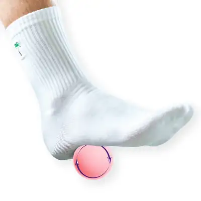 Twarda piłka do masażu z gumową powłoką - kontrola masażu, niwelowanie napięć mięśniowych (DrFit PINK LACROSSE BALL)