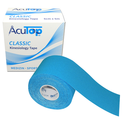 Oryginal Kinesiology Tape AcuTop Blue - NIEMIECKA JAKOŚĆ - niska cena (acutop niebieski)