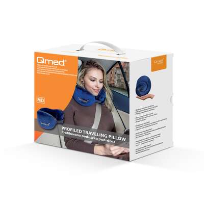 Podróżna poduszka z pamięcią kształtu - rogal (Traveling Pillow QMED)