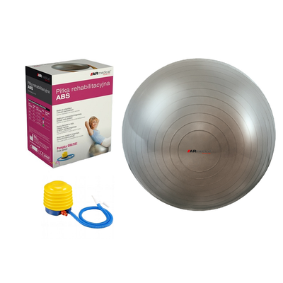 Piłka rehabilitacyjna z ATESTEM - ABS 75cm - POMPKA W ZESTAWIE (ball 75)