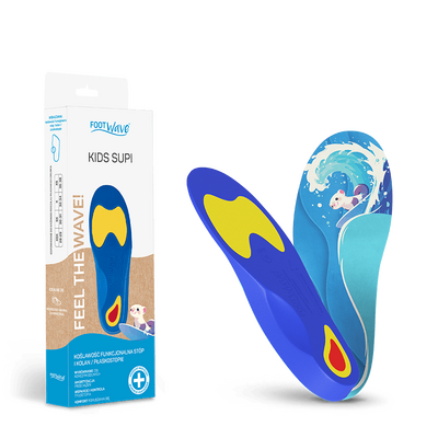 Profesjonalne wkładki ortopedyczne dla Dzieci na płaskostopie i koślawość FootWave (Kids SUPI)