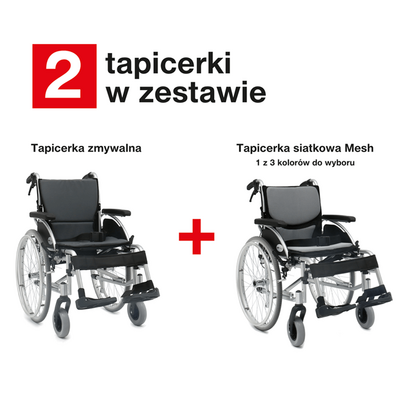 ULTRAlekki aluminiowy wózek inwalidzki - Ergonomic (AR-300)