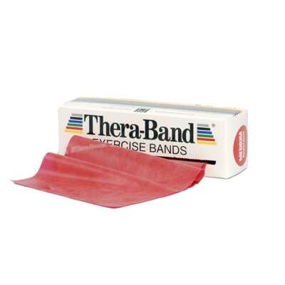 Średnia taśma rehabilitacyjna Thera Band o zwiększonej wytrzymałości (TB-czerwona)