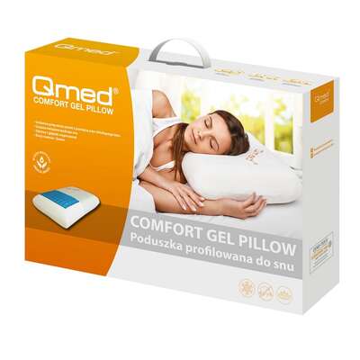 Poduszka ortopedyczna Qmed z żelem chłodzącym - PAMIĘĆ KSZTAŁTU (Comfort Gel Pillow)