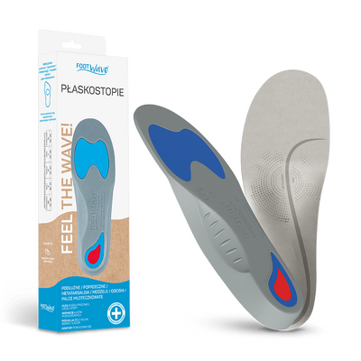 Kompleksowe wkładki ortopedyczne - odciążenie + amortyzacja FootWave (Płaskostopie)
