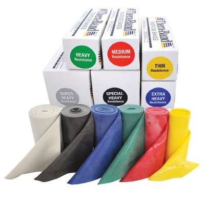 BEZlateksowa taśma TheraBand - 2,5m - hipoalergiczna wytrzymała (tb non-latex free)