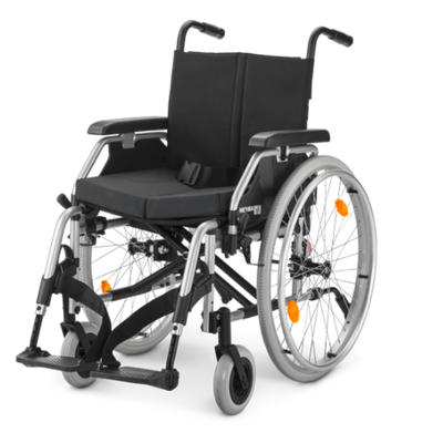 Wózek inwalidzki ze stopów lekkich + poduszka przeciw-odleżynowa + AKCESORIA Meyra (EUROCHAIR 2)