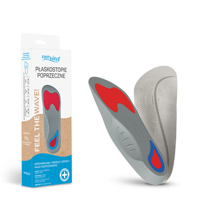 Zaawansowane wkładki ortopedyczne na bóle śródstopia i płaskostopie poprzeczne FootWave (Metatarsalgia)