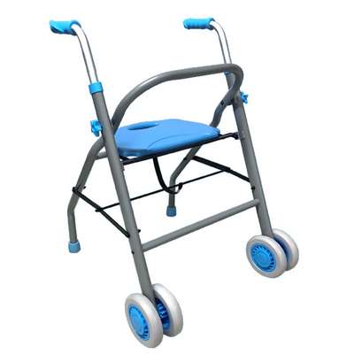 Dwukołowa podpórka rehabilitacyjna z siedziskiem DeLuxe (AR-021)