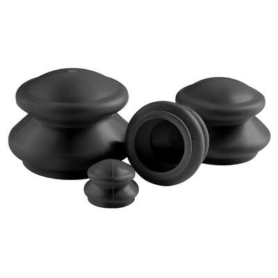 Bańki gumowe do masażu, fizjoterapii i akupresury - komplet w 4 rozmiarach