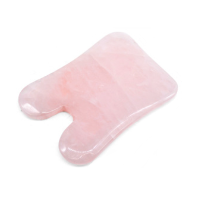 Skrobak Gua Sha z różowego kwarcu