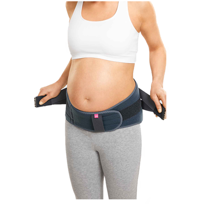 Anatomiczny pas ciążowy z systemem łatwego zapięcia - odciążenie odcinka lędźwiowego kręgosłupa, ulga w bólu pleców - przyjemny i miękki materiał (MEDI Lumbamed Maternity)