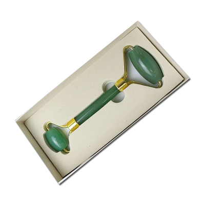 Profesjonalny wałek do masażu twarzy i szyi z jadeitu