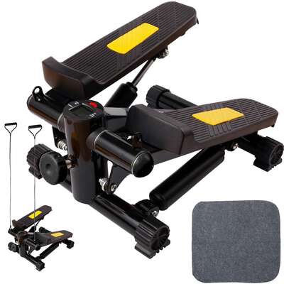 Stepper skośny z linkami do wzmocnienia mięśni nóg i pośladków oraz poprawy ogólnej kondycji organizmu + wyświetlacz LCD (Stepper Malatec JY-8208)