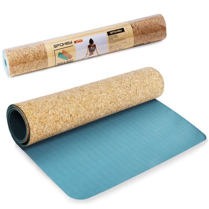 Antybakteryjna piankowo-korkowa mata do jogi i pilatesu - eko korek (cork yoga mat)