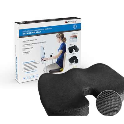 Ergonomiczna poduszka ortopedyczna do siedzenia z profilem i pamięcią kształtu - Exclusive Seat (MFP-4535)