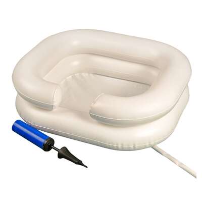 Pneumatyczna miska do mycia głowy - idealne wsparcie dla osób leżących - łatwy montaż, bezpieczne użytkowanie, wygoda stosowania (Shampoo Basin RF-960)