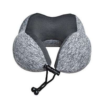 Kompleksowy zestaw podróżny w wygodnym pokrowcu - poduszka 3D z pianki Memory + stopery do uszu + opaska na oczy - komfort w podróży i podczas domowego relaksu (Travel Set 3D)