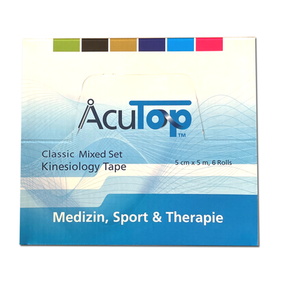 Zestaw 6 ROLEK Oryginal Kinesiology Tape - 5x5 - NIEMIECKA JAKOŚĆ - NISKA CENA (sześciopak acutop)