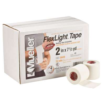 Lekka, elastyczna taśma do tapingu sportowego - mocny klej, łatwa aplikacja (Mueller Flex Light Tape)