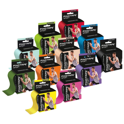 Kinesiology Tape o zwiększonej przyczepności - wodoodporna taśma do kinesiotapingu dla sportowców i osób aktywnych fizycznie (Pino Tape Sport)