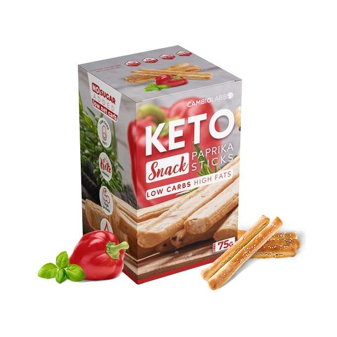 Keto paluszki o smaku paprykowym z ziołami niskowęglowodanowa