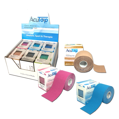 6 ROLEK Oryginal Kinesiology Tape - 5x5 - NIEMIECKA JAKOŚĆ - NISKA CENA (sześciopak acutop)