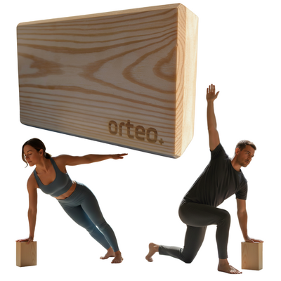 Drewniana kostka do jogi pilatesu i rozciągania - naturalny materiał, duża wytrzymałość (Wooden Yoga Block)