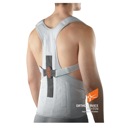 Wysoka orteza tułowia z podpaszkami i sztywną ramą stabilizującą (Flex-B)