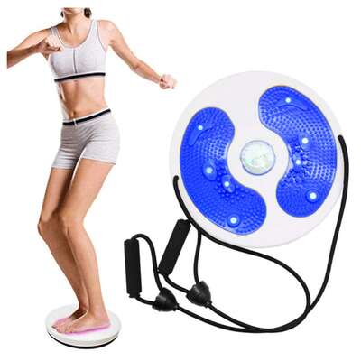 Twister obrotowy z linkami do ćwiczeń ogólnorozwojowych - masażer do stóp z magnesami - poprawa koordynacji ruchowej, wysmuklenie talii (14177)