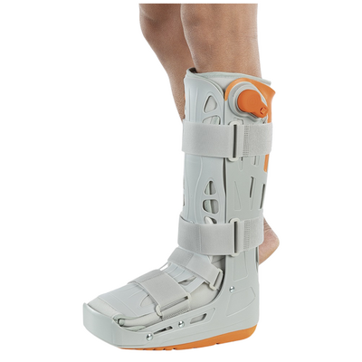 Pneumatyczna orteza na stopę i goleń typu "Walker" - dwukomorowy but ortopedyczny - antypoślizgowa podeszwa, wytrzymała konstrukcja - Orthoservice (Airstep Tight Walker Long)