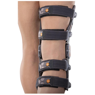 Funkcjonalna orteza stawu kolanowego - wsparcie przy niestabilności kolana i uszkodzeniu więzadeł - lekka, aluminowa rama, policentryczny zegar, antypoślizgowa wyściółka multi-grip - Orthoservice (Pluspoint FAST)