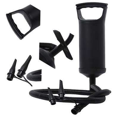 Wielofunkcyjna pompka tłokowa do materaca, piłki, pontonu - elastyczny przewód, różne końcówki (11066)