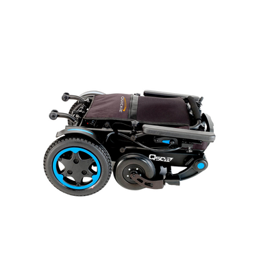 Elektryczny wózek inwalidzki - składana konstrukcja, podwójne amortyzatory, wysokiej jakości sterowanie VSI, pojemny akumulator litowy (Quickie Q50R)