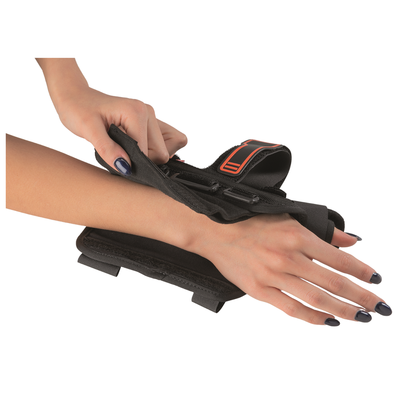 Orteza nadgarstka z ujęciem kciuka, otwarta, ze sztywnymi  formowalnymi szynami (PolFIT 17)