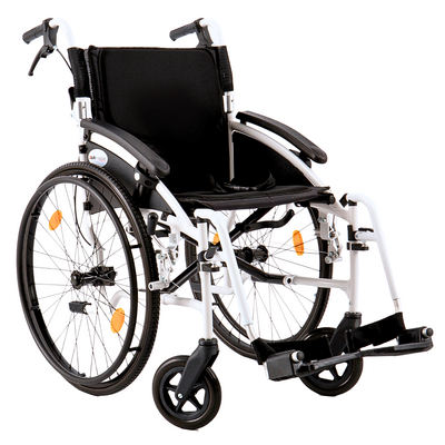 Ultralekki wózek inwalidzki aluminiowy - miękkie, nylonowe siedzisko, oddychająca tapicerka, nowoczesny design - Galactic (AR-303)