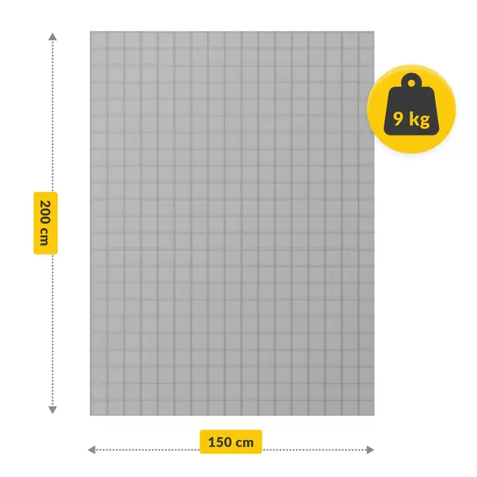 Kołdra obciążeniowa 150x200 cm - koc sensoryczny dla dzieci i dorosłych - 7-warstwowa kołdra antystresowa - hipoalergiczne wypełnienie - 4Fizjo (Weighted Blanket)